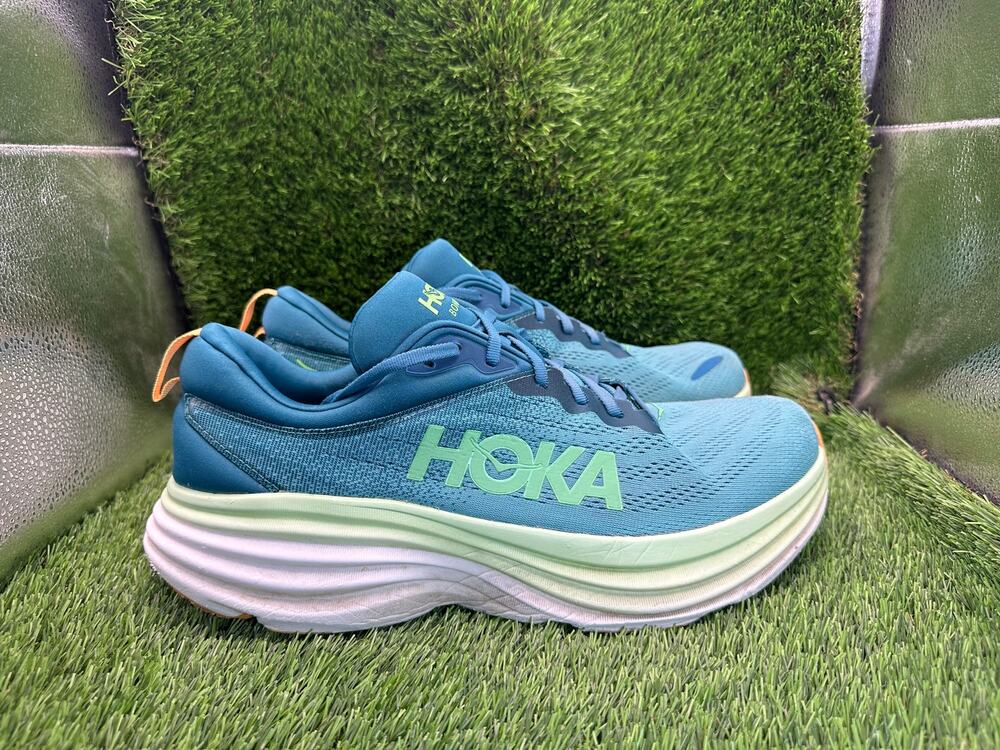 Hoka One One Bondi 8 1123202-DLOM Athletic Sneaker Men's 13D Blue Mesh Training